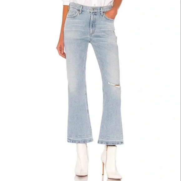 NWT Citizens Of Humanity Tailyn Mid Rise Flare Jeans Denim In Played Out Blue - Picture 1 of 12